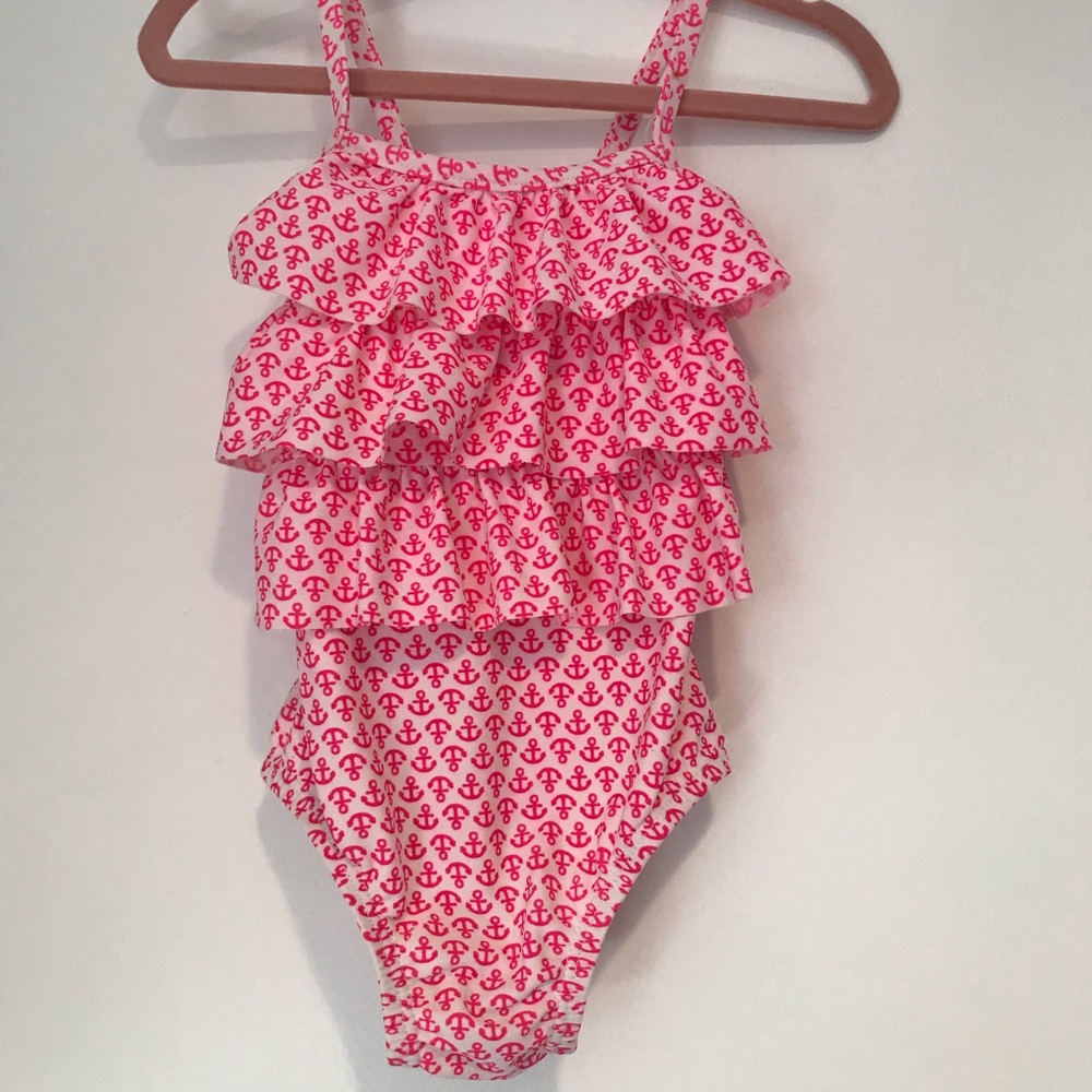 Ruffle Nautical Bathing Suit
